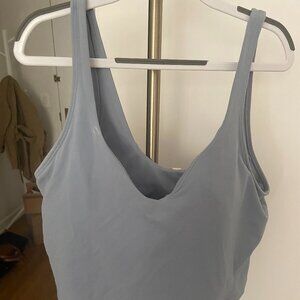 Lululemon Align Tank Top blue gray shelf bra women's sz 12